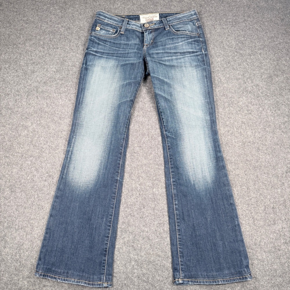 Big Star Liv Low Rise Bootcut Jeans Medium Wash Stretch Denim 27